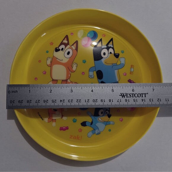 Zak! Yellow Bluey Plastic Plates Kids Party Supplies Bingo Bandit Chilli 7.5 Zak - Picture 6 of 9